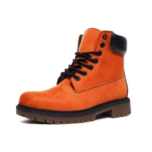 Orange Suede Boots