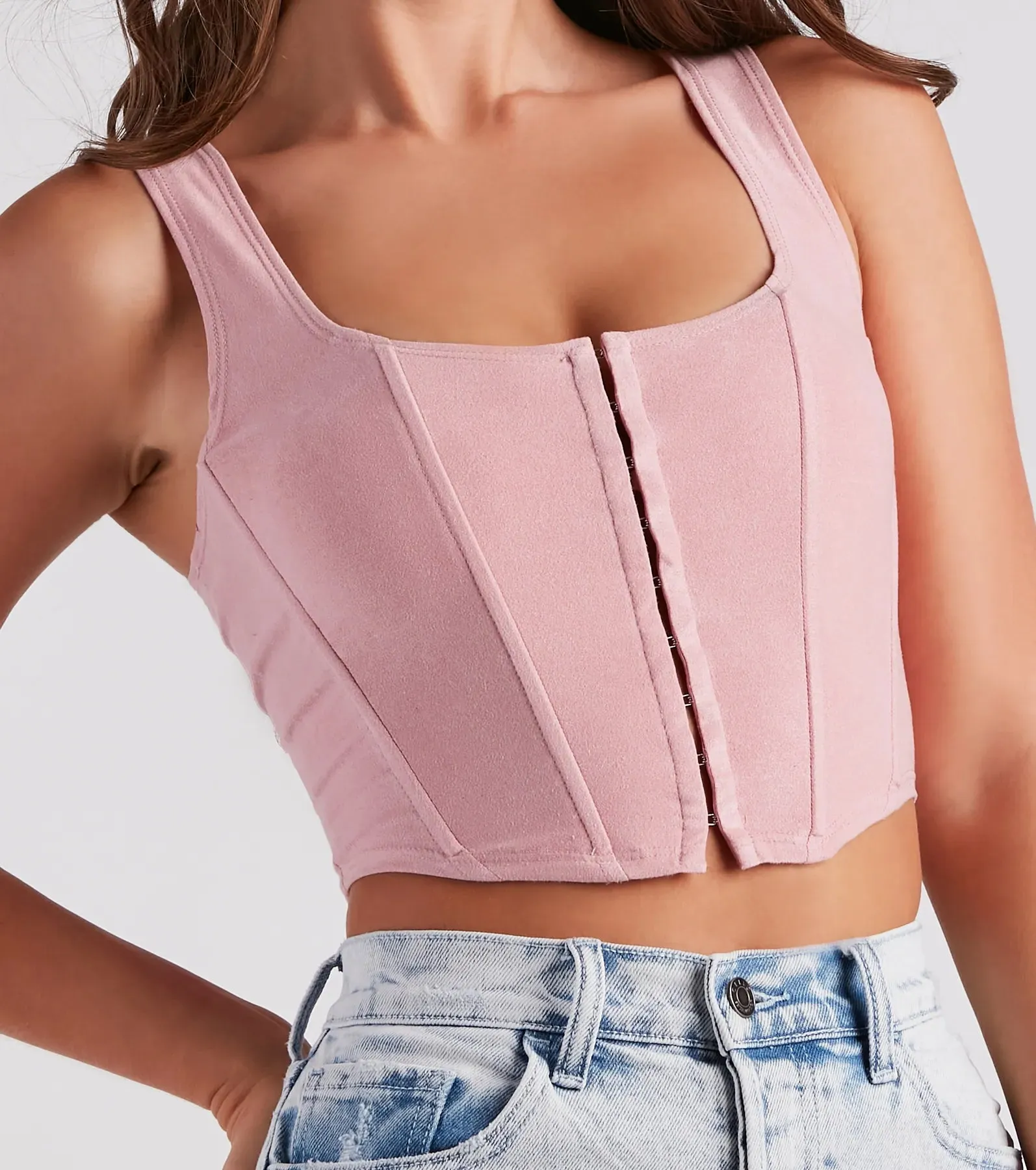 Out West Faux Suede Bustier