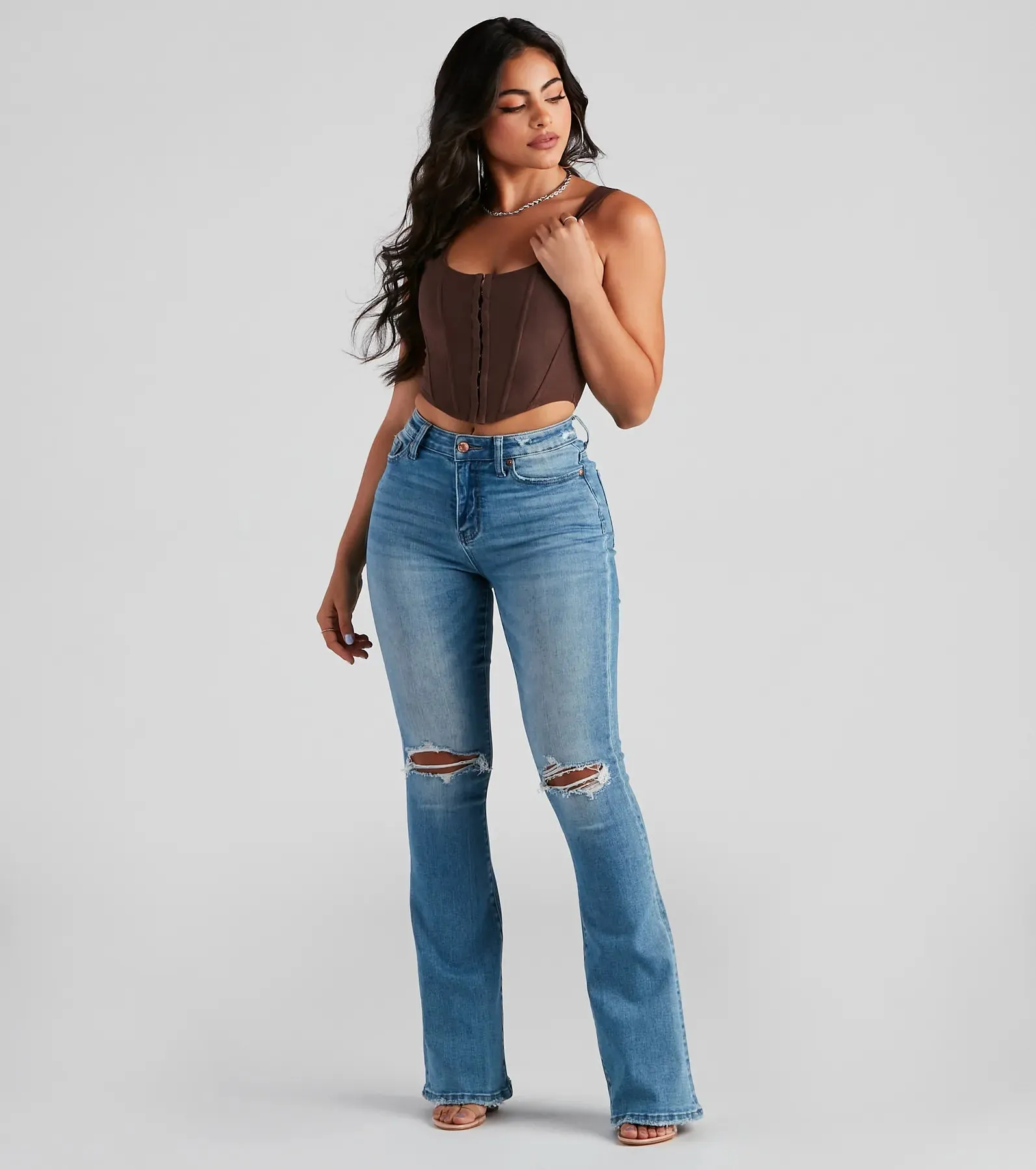 Out West Faux Suede Bustier