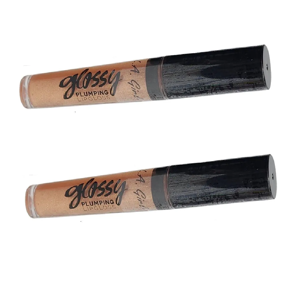 Pack of 2 L.A. Girl Glossy Plumping Lip Gloss, Fancy GLG925