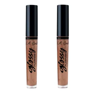 Pack of 2 L.A. Girl Glossy Plumping Lip Gloss, Fancy GLG925