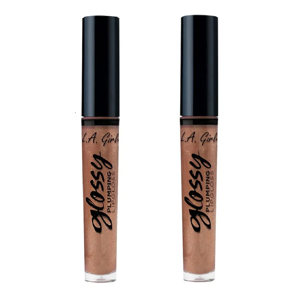 Pack of 2 L.A. Girl Glossy Plumping Lip Gloss, Fancy GLG925