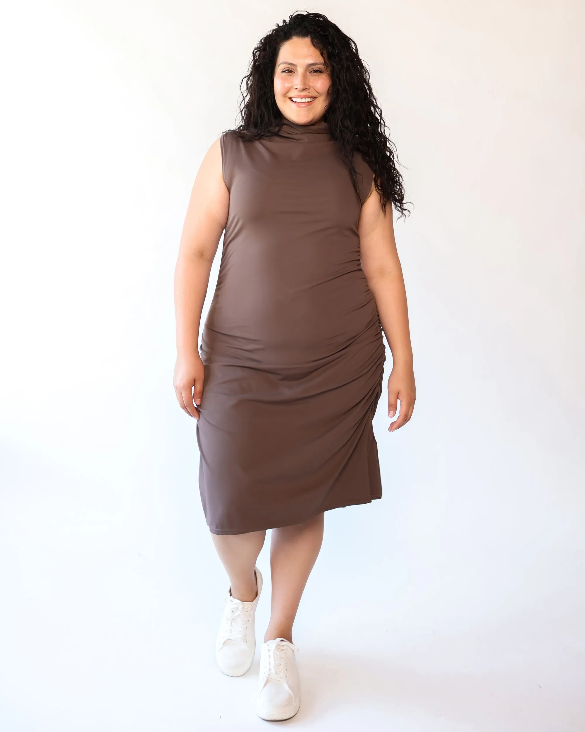 Packable Midi Cowl Dress