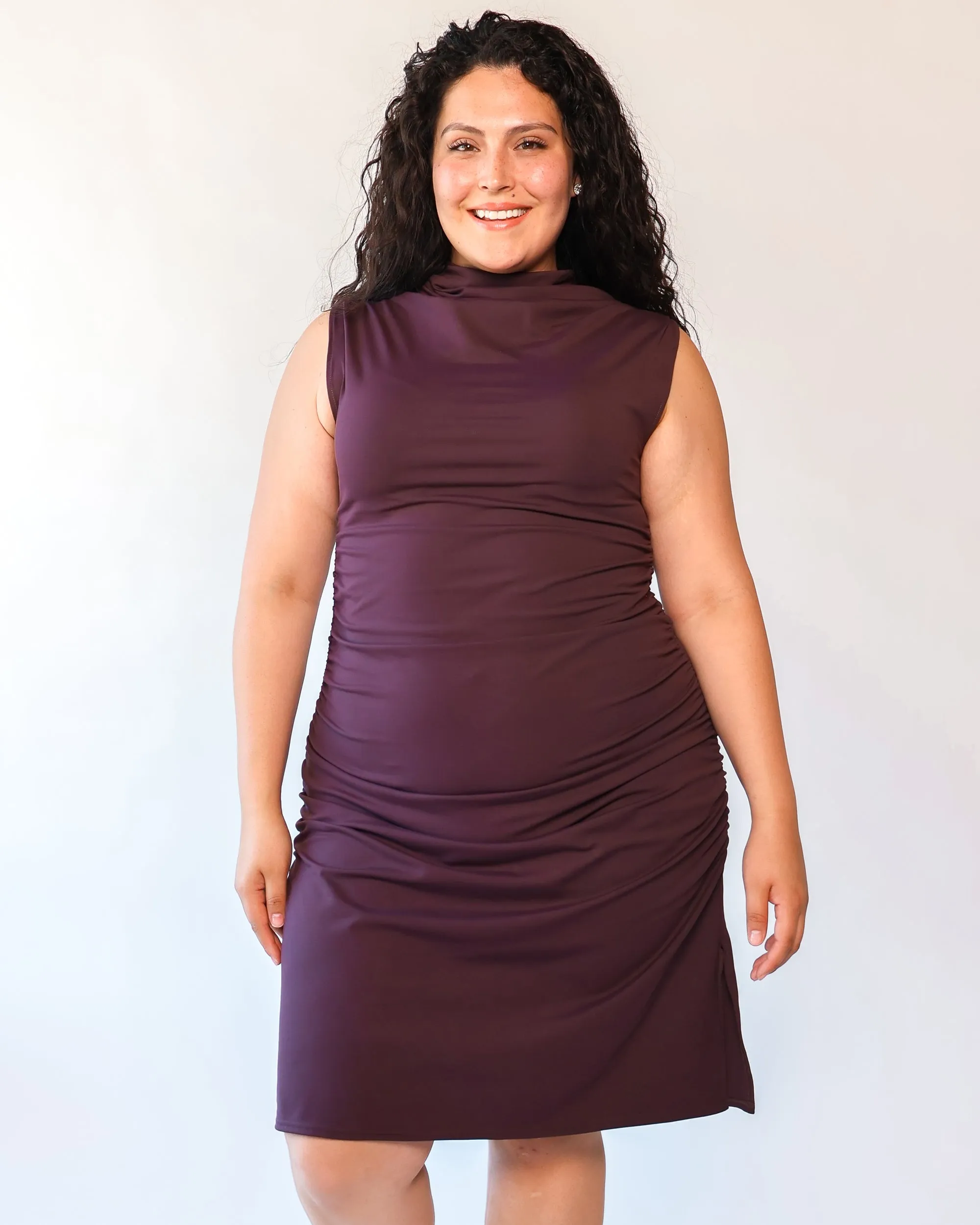 Packable Midi Cowl Dress
