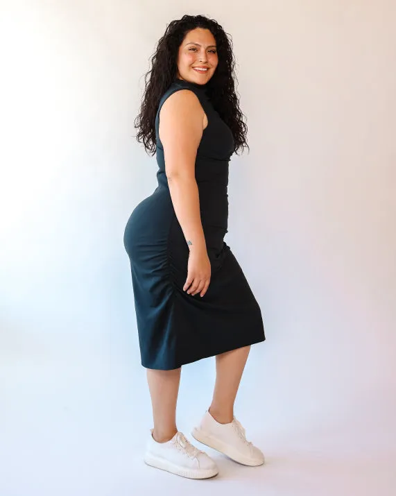 Packable Midi Cowl Dress