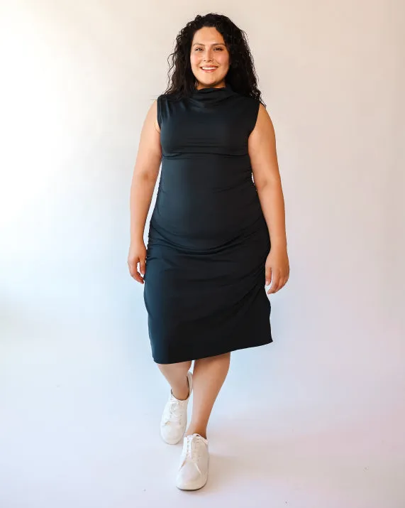 Packable Midi Cowl Dress