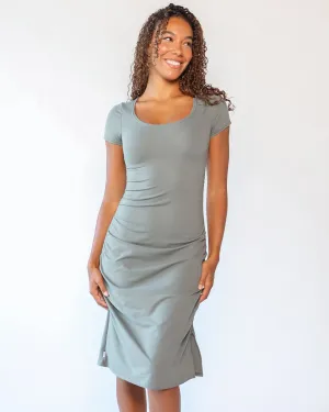 Packable Roam T-Shirt Dress in Nairobi Green
