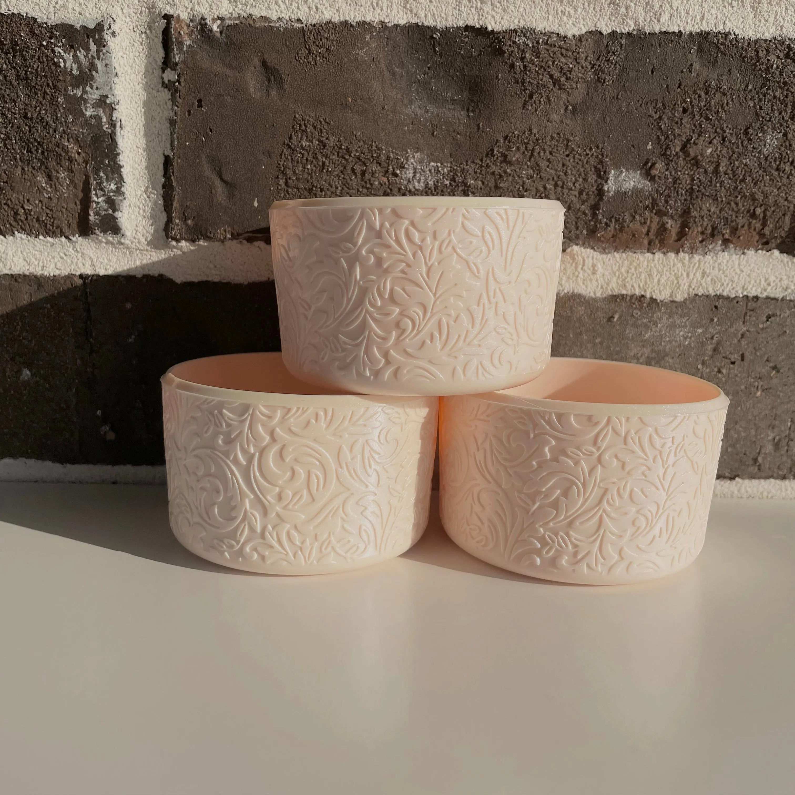 Pale Peach Shimmer Baroque Boot