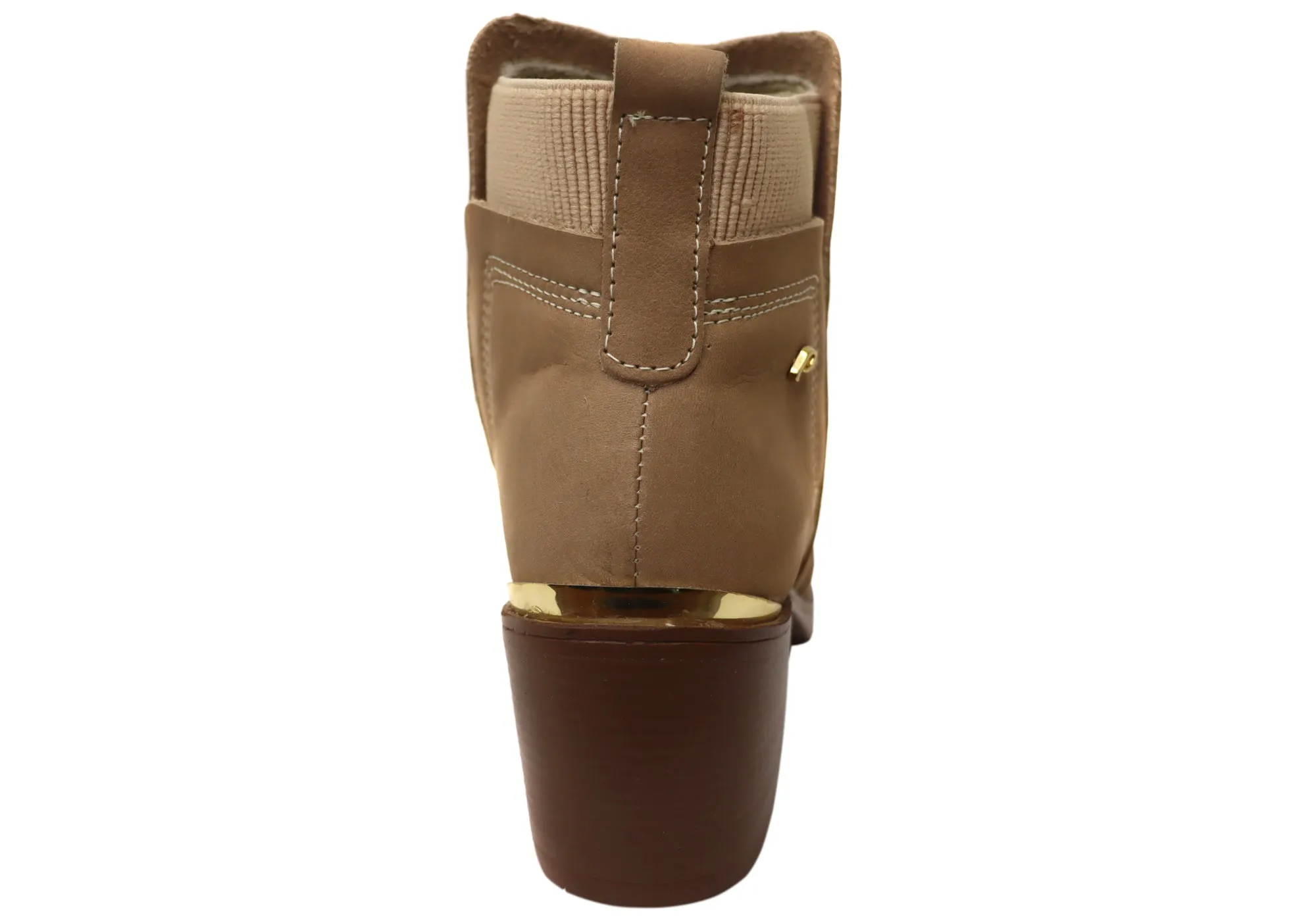 Pegada Lane Womens Mid Heel Leather Ankle Boots Made In Brazil