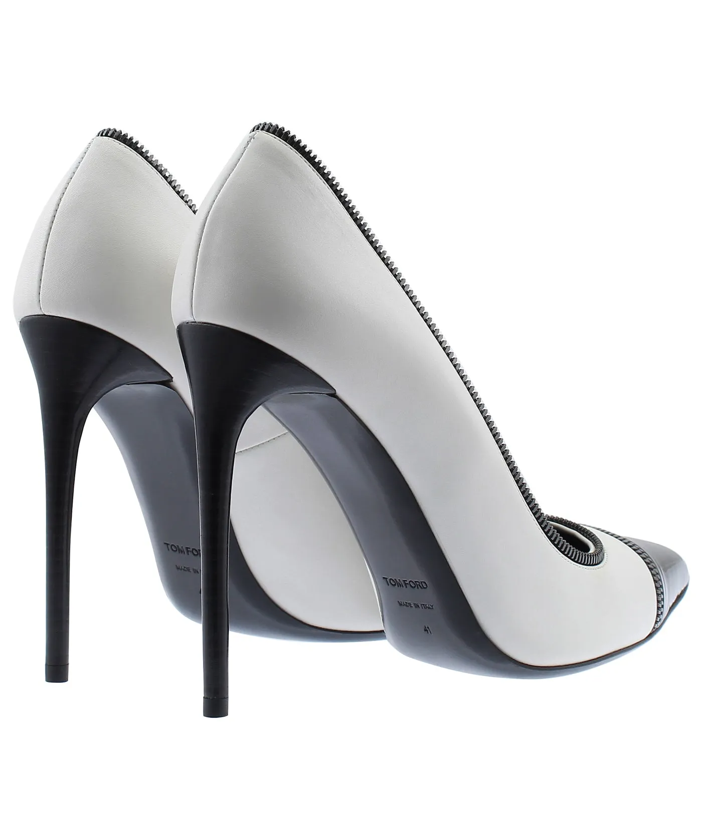 Pointed Cap Toe Patent Leather Pumps