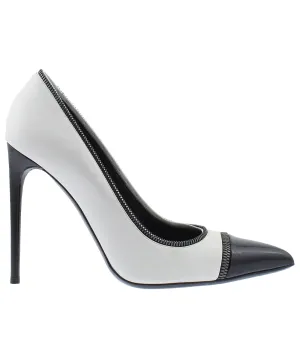 Pointed Cap Toe Patent Leather Pumps