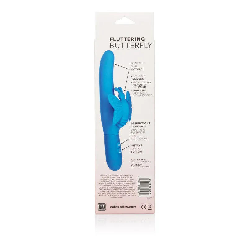 Posh 10-Function Silicone Fluttering Butterfly - Blue