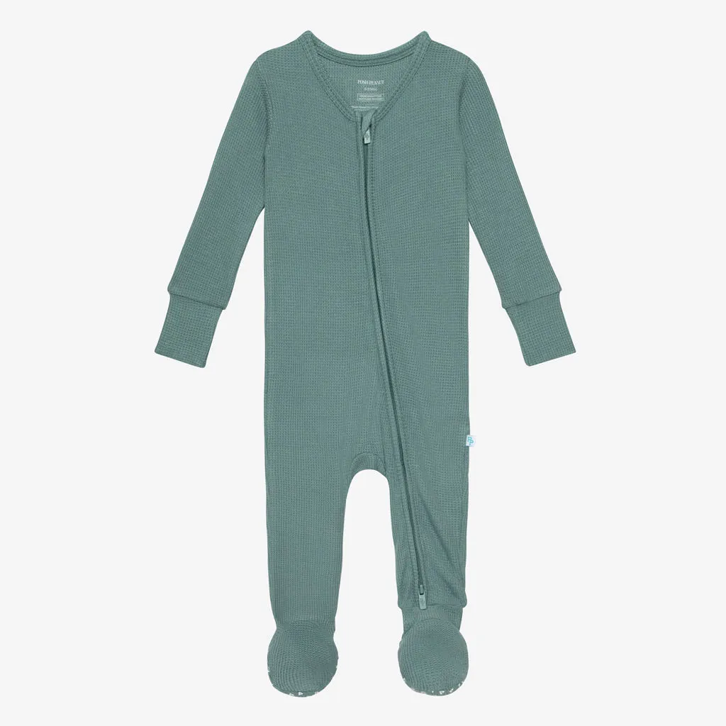 Posh Peanut Arctic Waffle Footie with Zipper