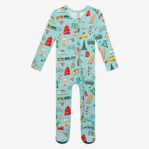 Posh Peanut Around the World Footie with Zipper