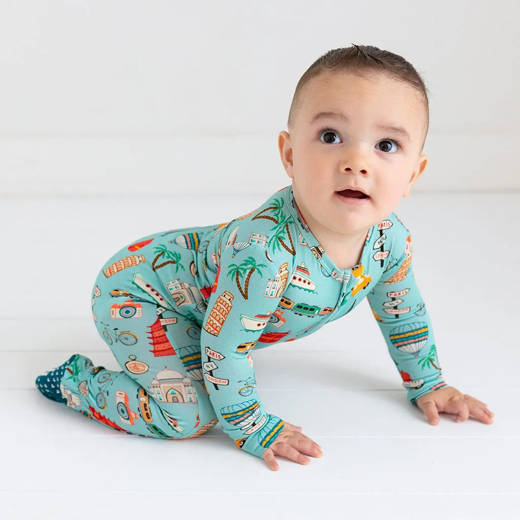 Posh Peanut Around the World Footie with Zipper