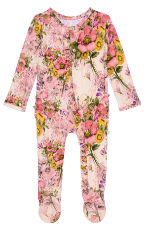 Posh Peanut June Ruffled Snap Footie