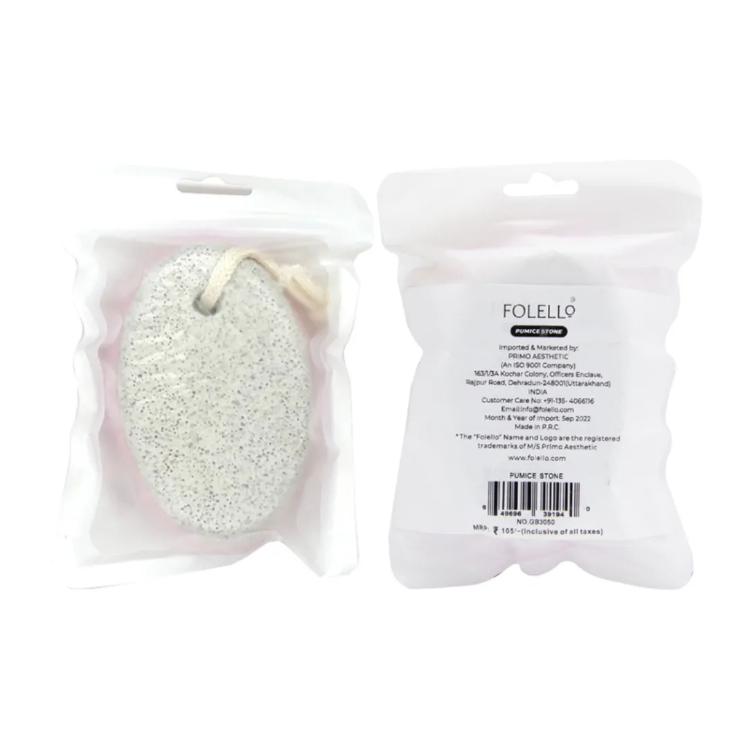 Pumice Stone For Feet Dead Skin Removal | Pedicure Tool With Rubber Grip - Removes dirt & dead cells | Moisturizes crack heels | Works efficiently on dry skin  (GB-3050)