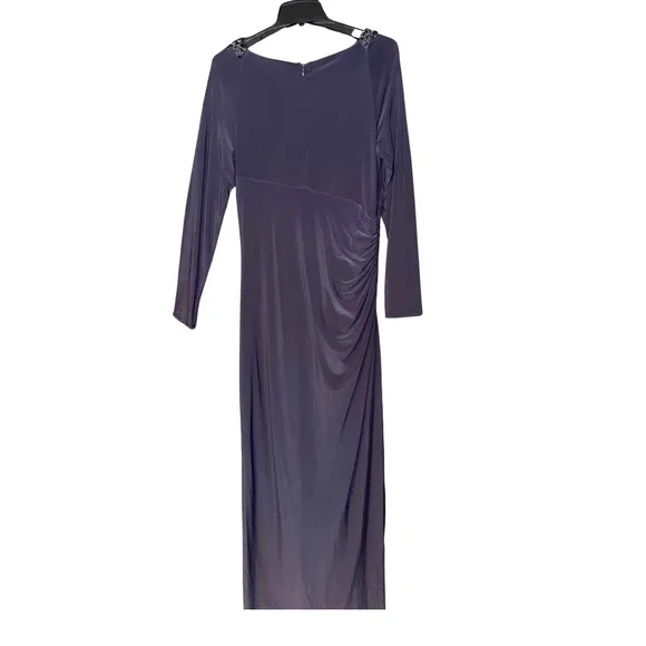 Ralph Lauren Holiday Plush Onyx Evening Dress (Size 14) – Timeless Class…