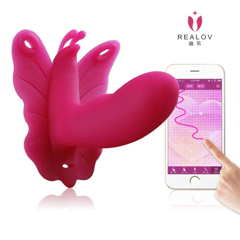 Realov Smart Wearable Butterfly G-Spot Vibrator App Control