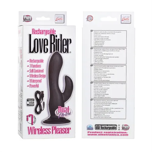 Rechargeable Love Rider Wireless Pleaser - Black
