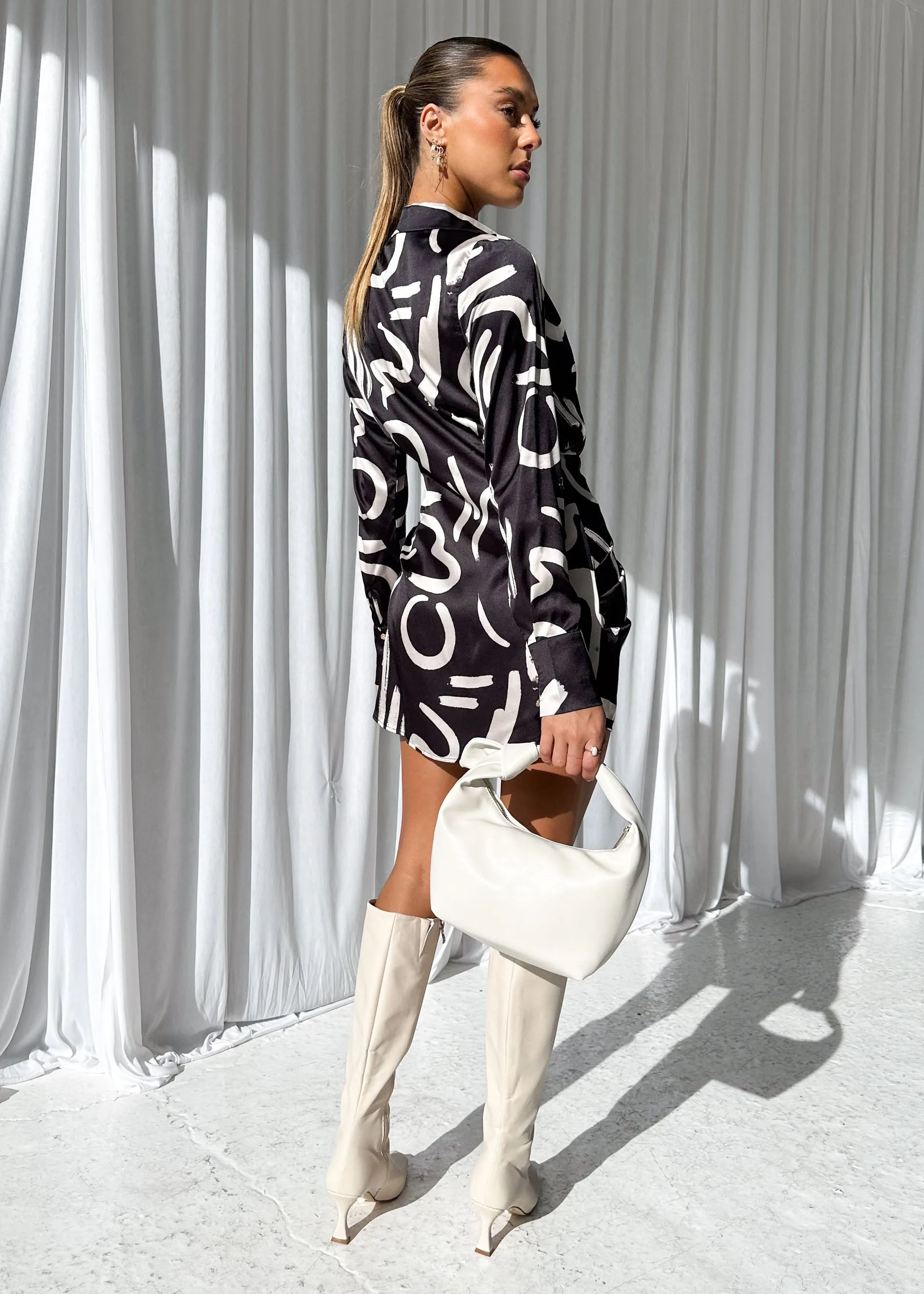 Ruby York Shirt Dress - Black York