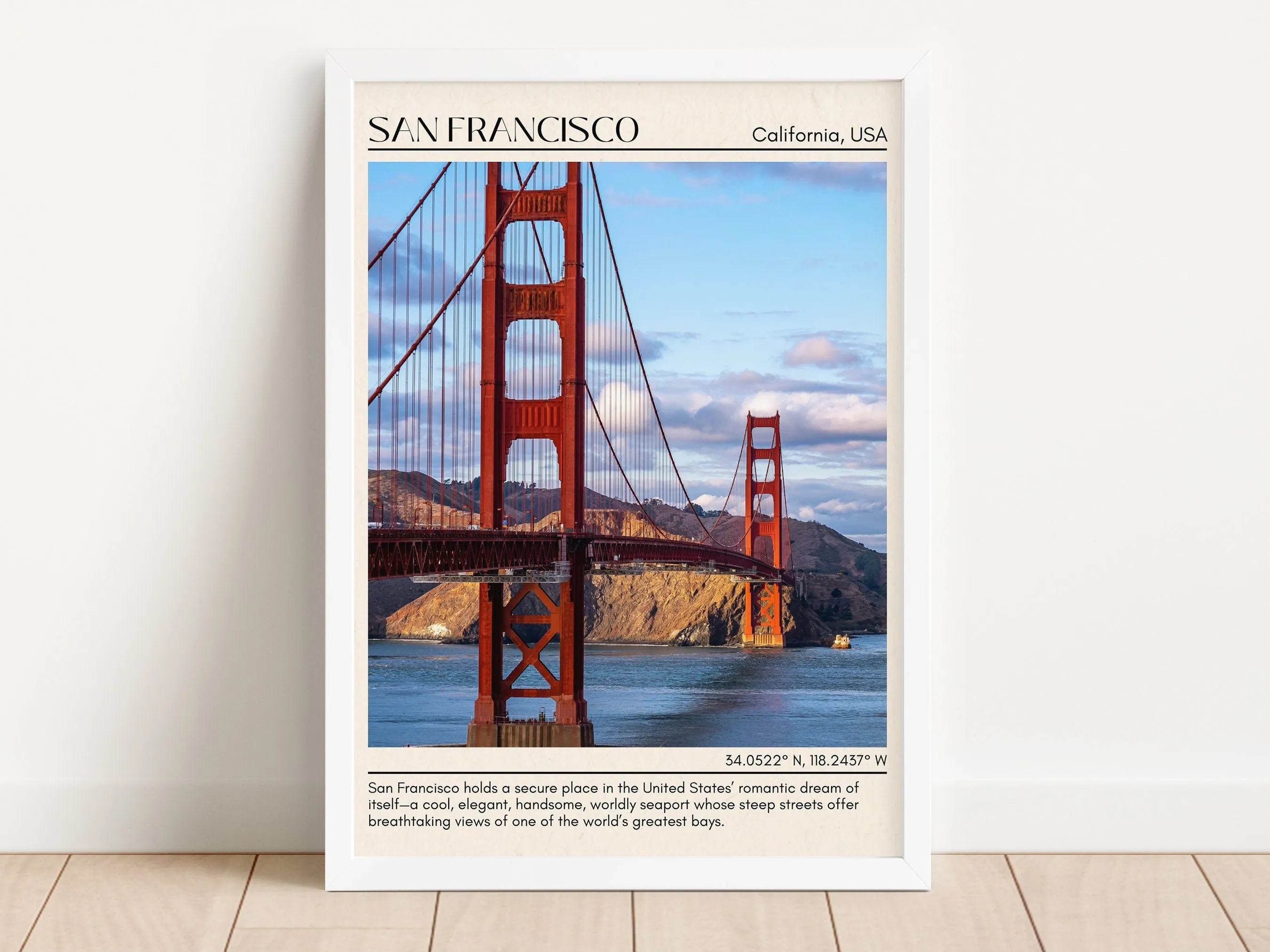 San Francisco Minimal Wall Art, California, USA