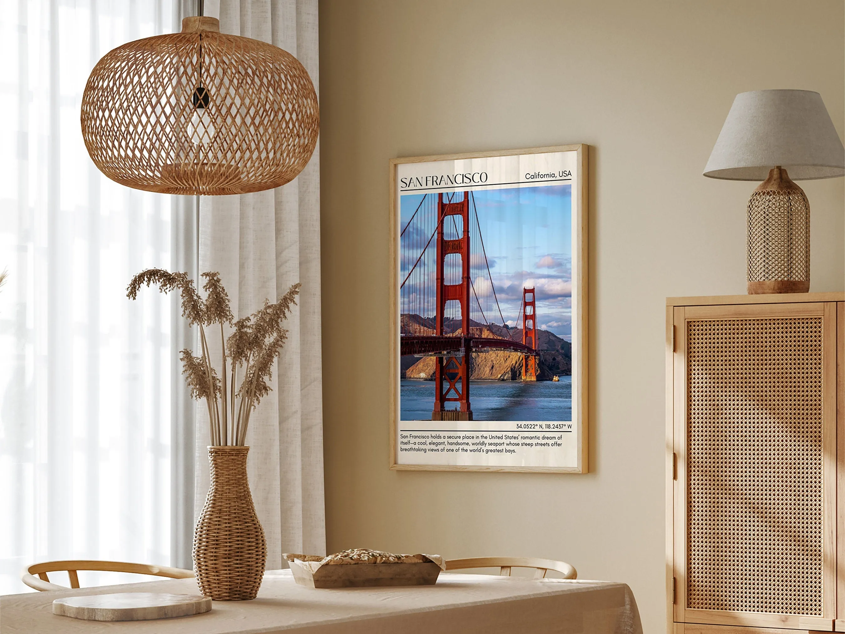 San Francisco Minimal Wall Art, California, USA