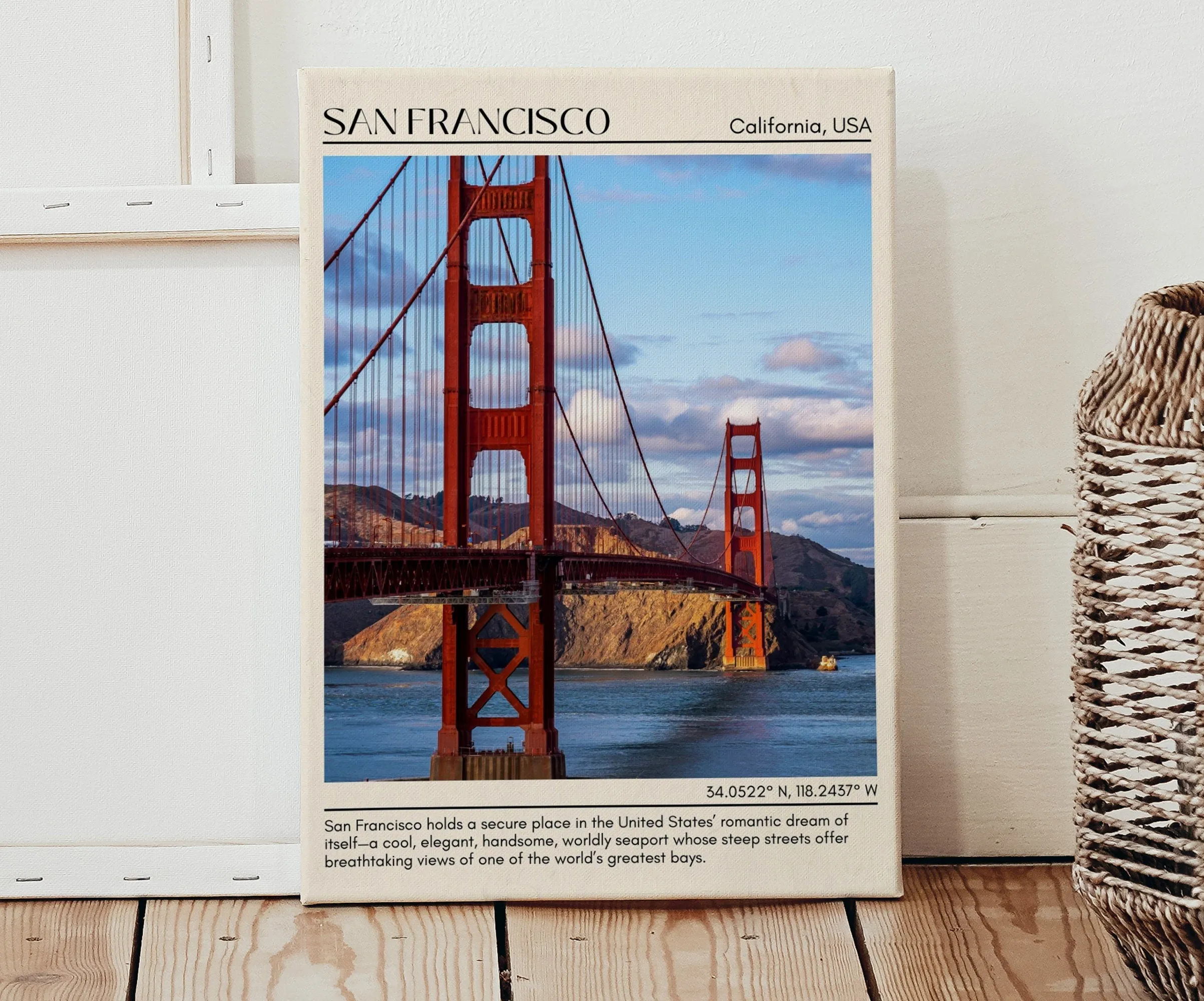 San Francisco Minimal Wall Art, California, USA