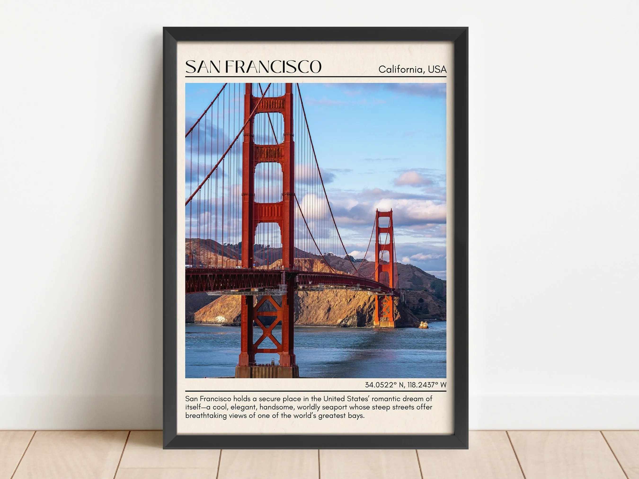 San Francisco Minimal Wall Art, California, USA
