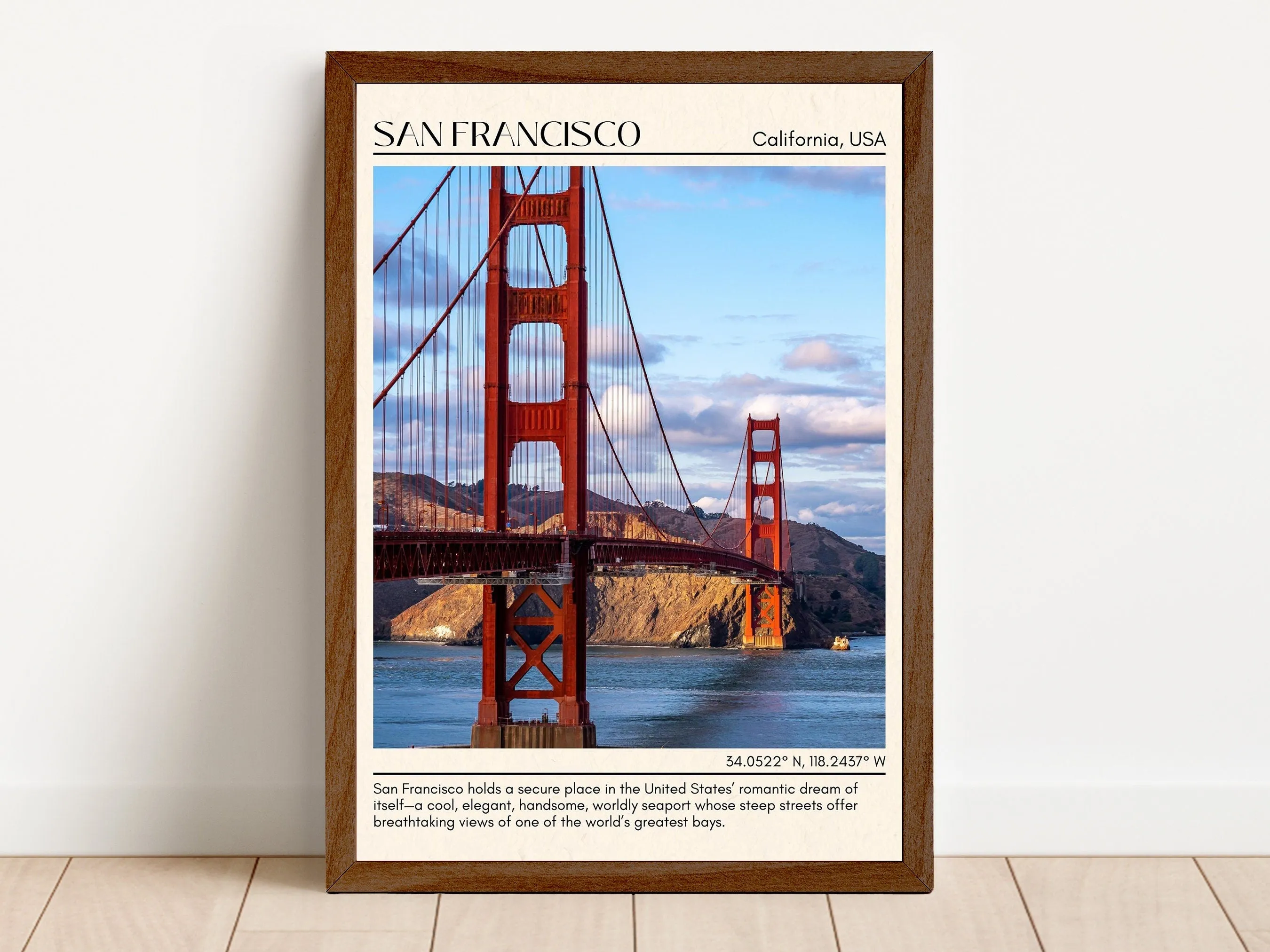 San Francisco Minimal Wall Art, California, USA