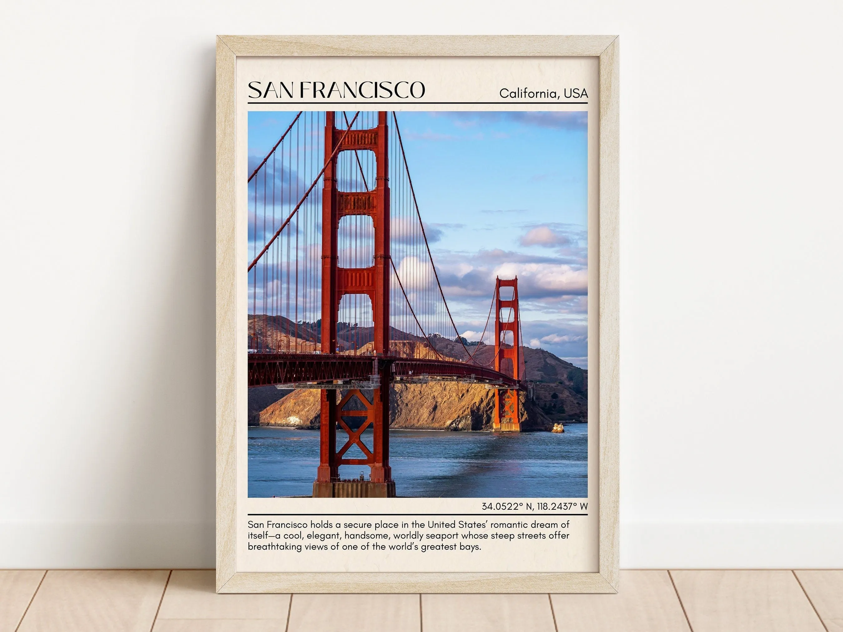 San Francisco Minimal Wall Art, California, USA
