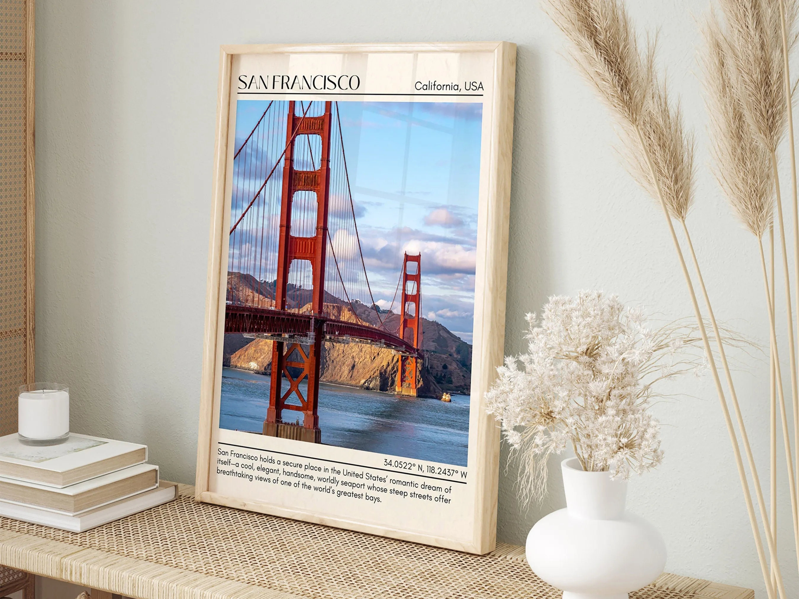 San Francisco Minimal Wall Art, California, USA