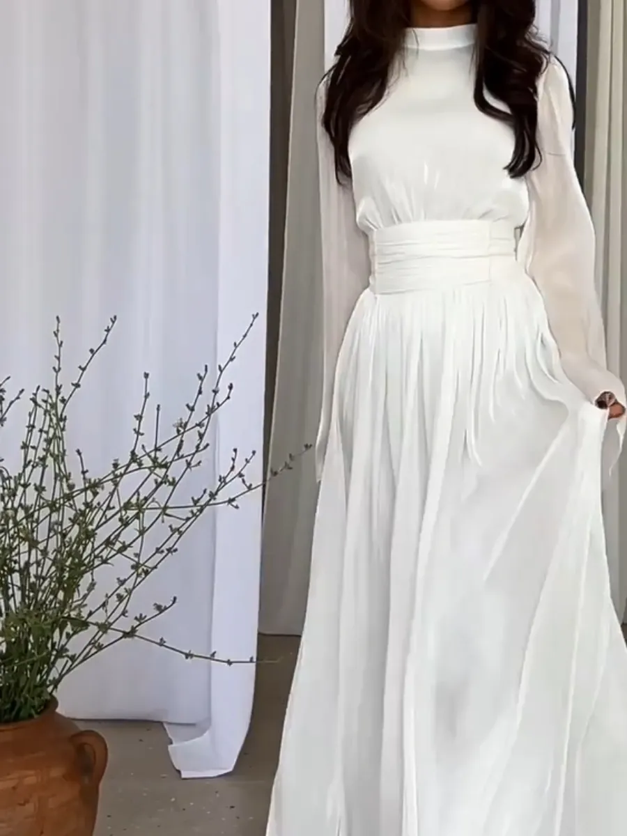 Satin Jumpsuit | Mint Green | Elegant Wide-Leg Silhouette
