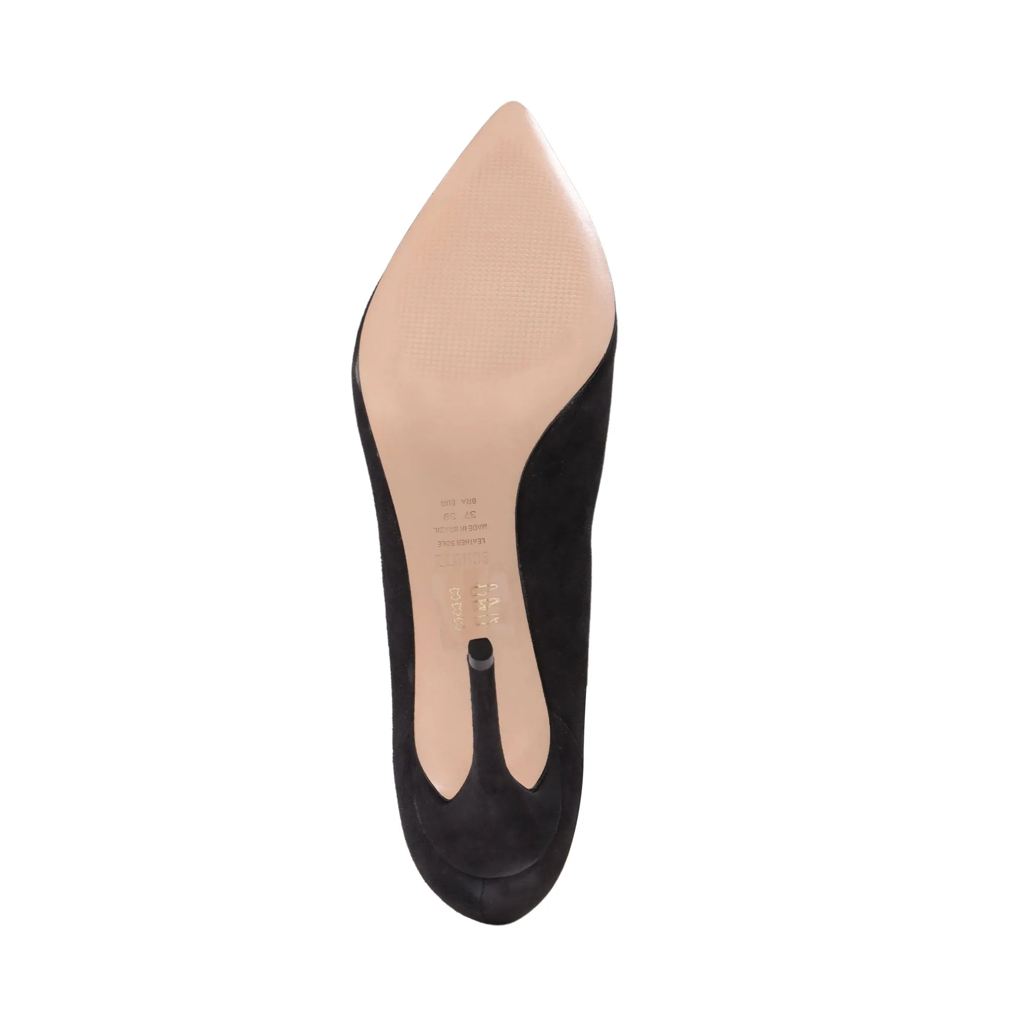 Schutz Women's Black Suede Arlete High Heel Pump