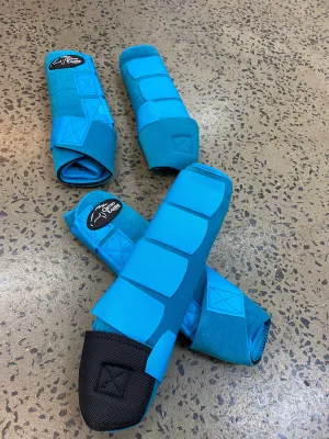 Set Of 4 Ortho Equine Complete Comfort Boots - Teal