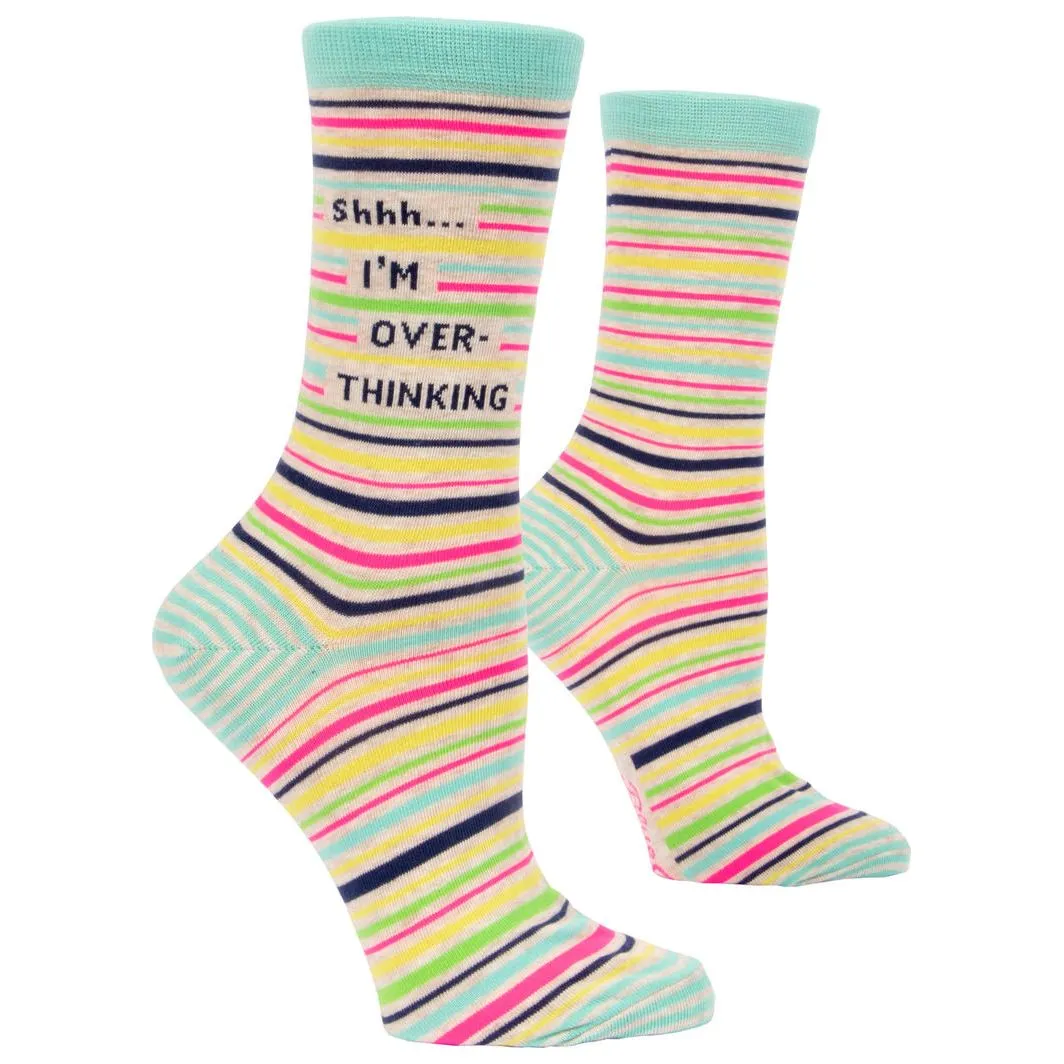 SHHH I'm Overthinking Crew Socks