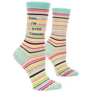 SHHH I'm Overthinking Crew Socks