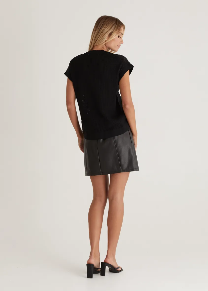Shivon Knit Top - Black