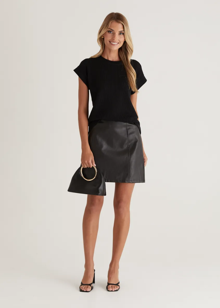 Shivon Knit Top - Black
