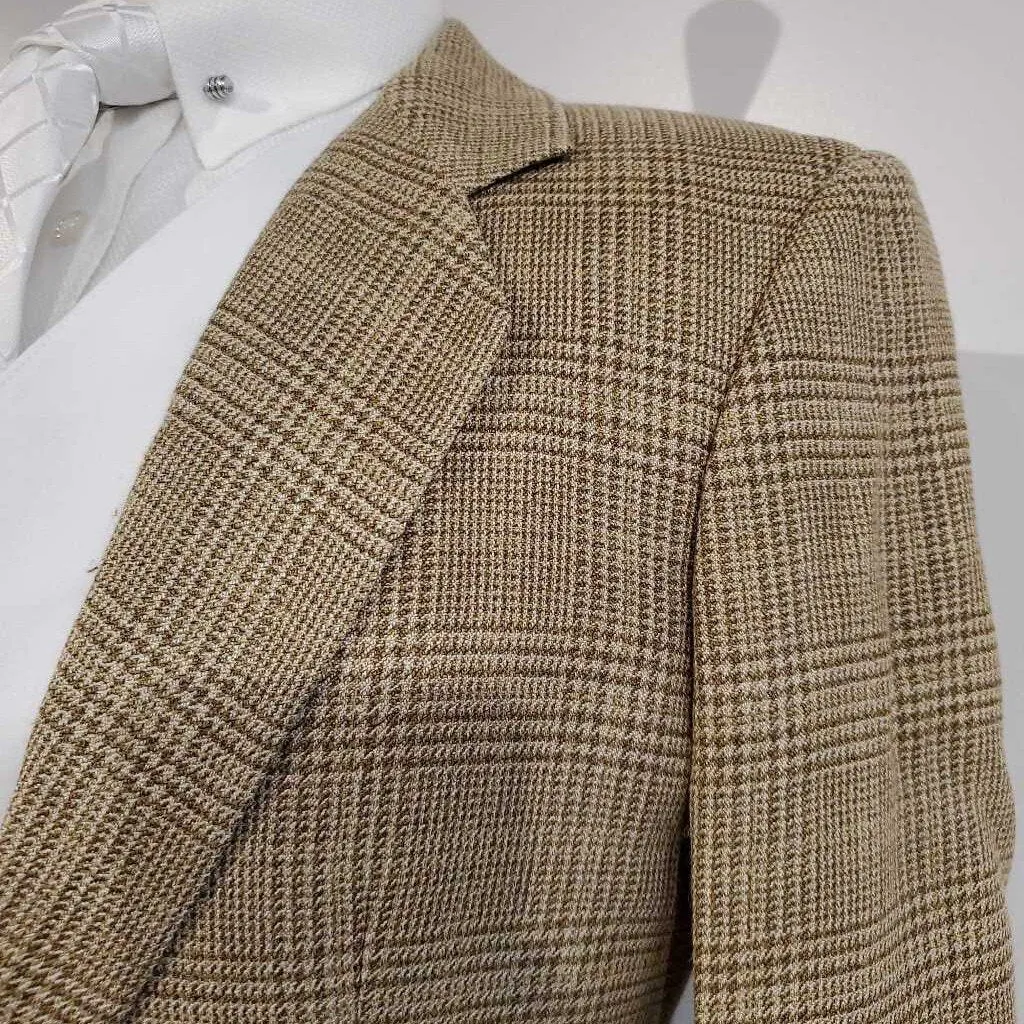 Show Season Tan Chekcered Daycoat