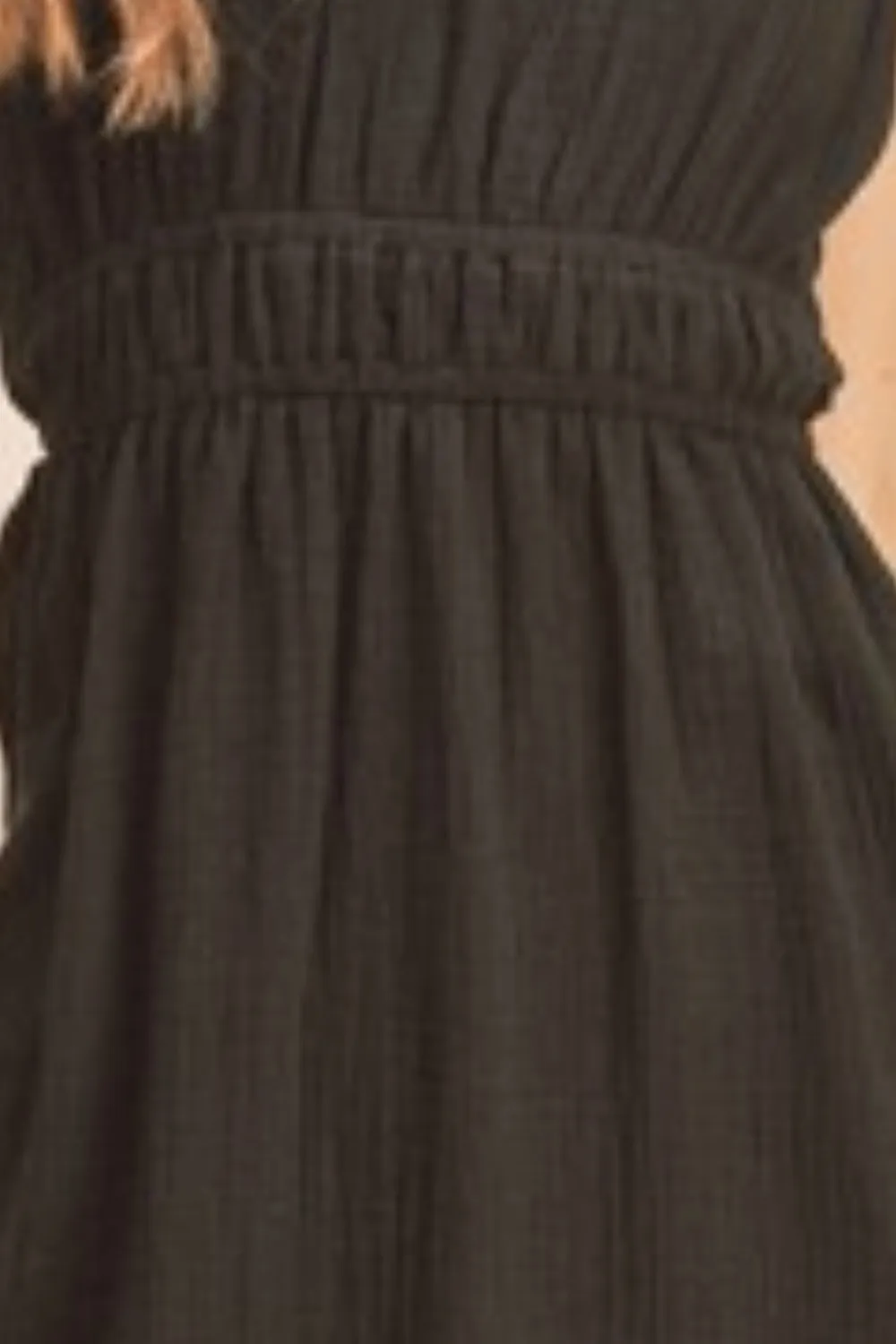 Side Slit Round Neck Sleeveless Tank Dress