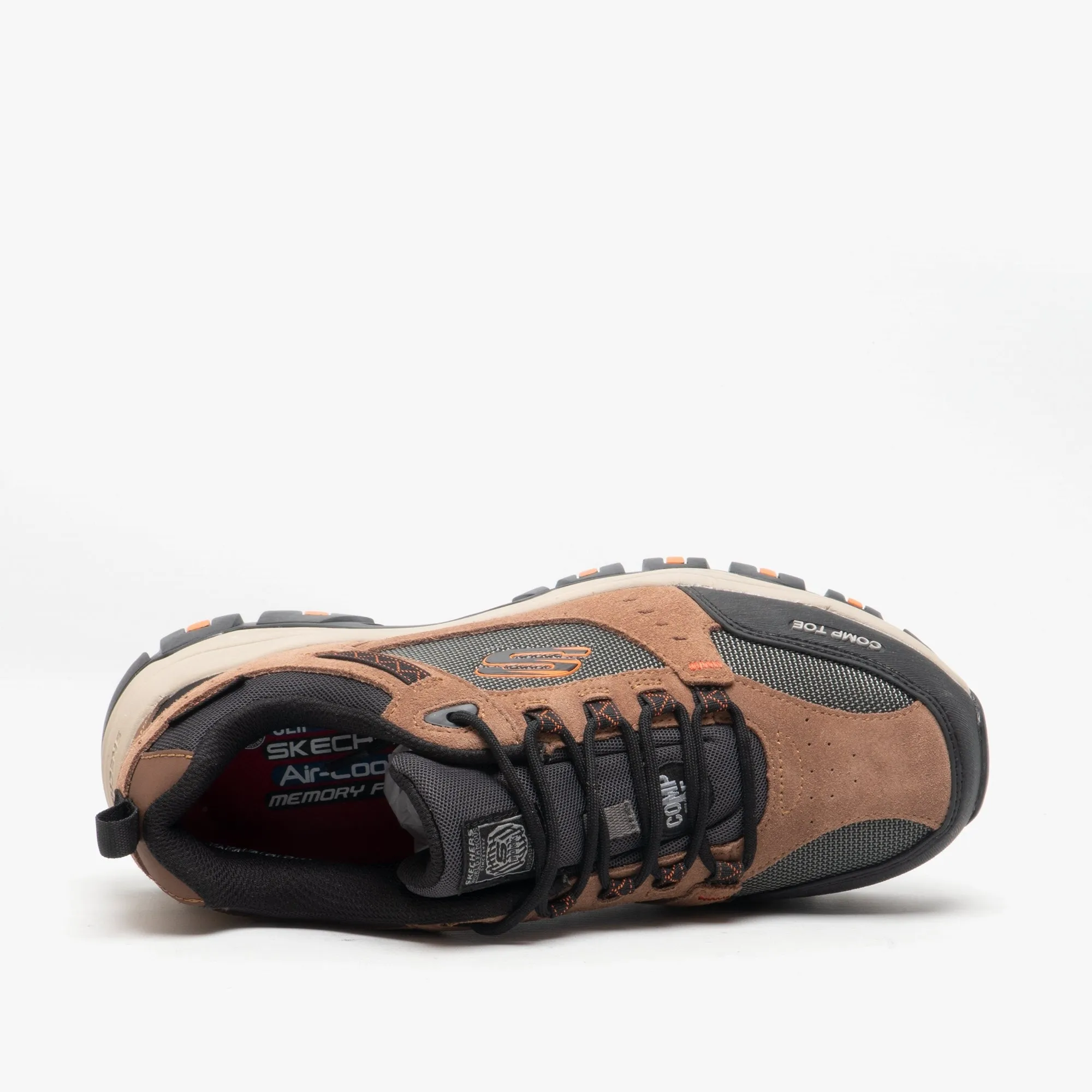 Skechers Work 77183EC/BRBK GREETAH Mens Suede Safety Trainers Brown/Black