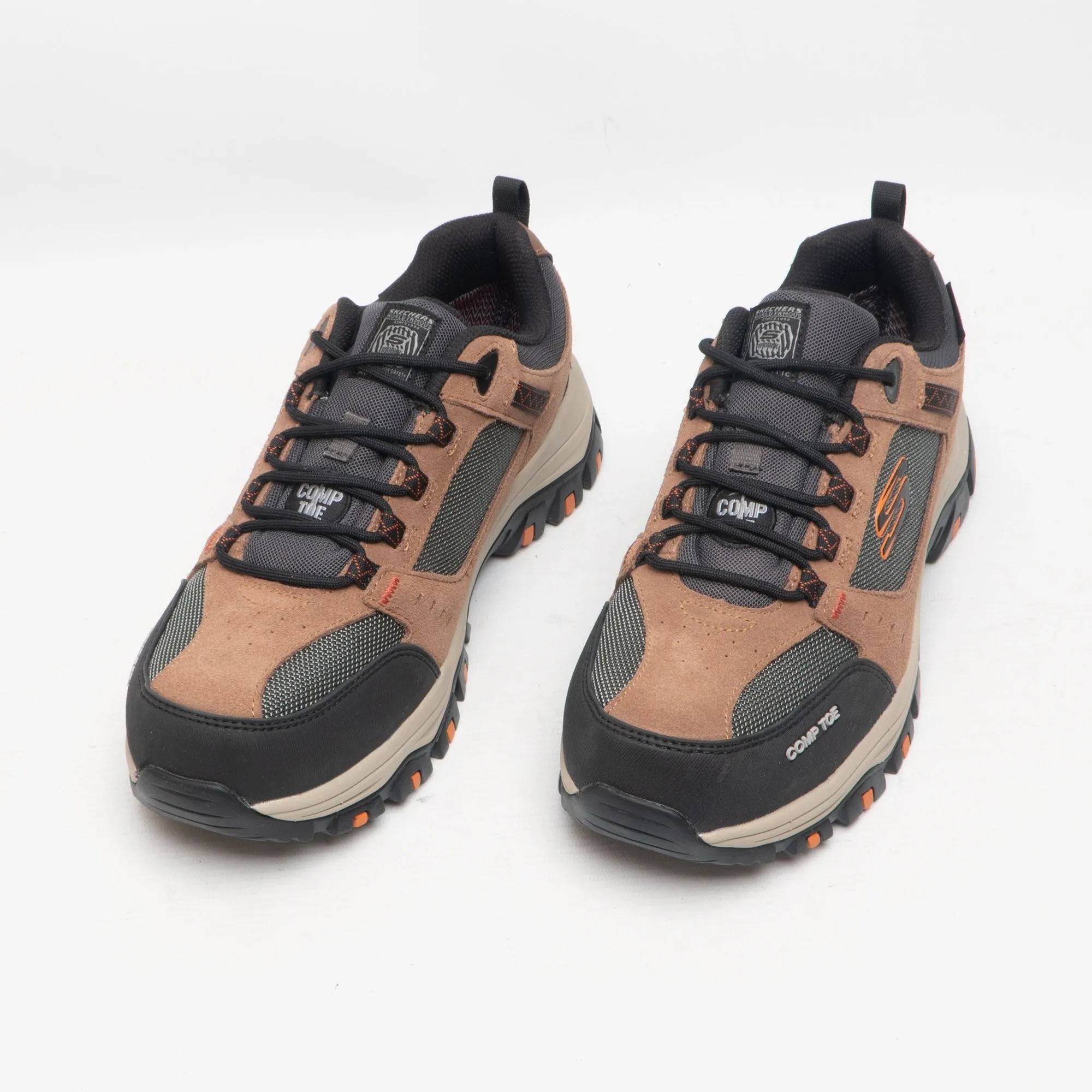 Skechers Work 77183EC/BRBK GREETAH Mens Suede Safety Trainers Brown/Black