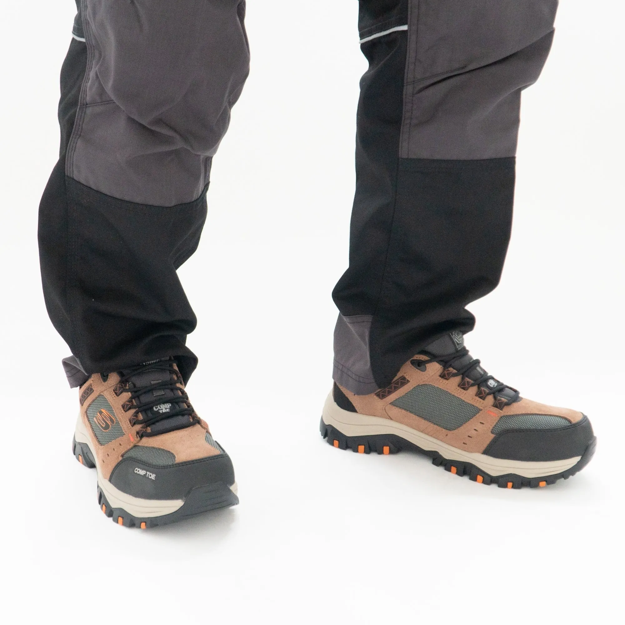 Skechers Work 77183EC/BRBK GREETAH Mens Suede Safety Trainers Brown/Black