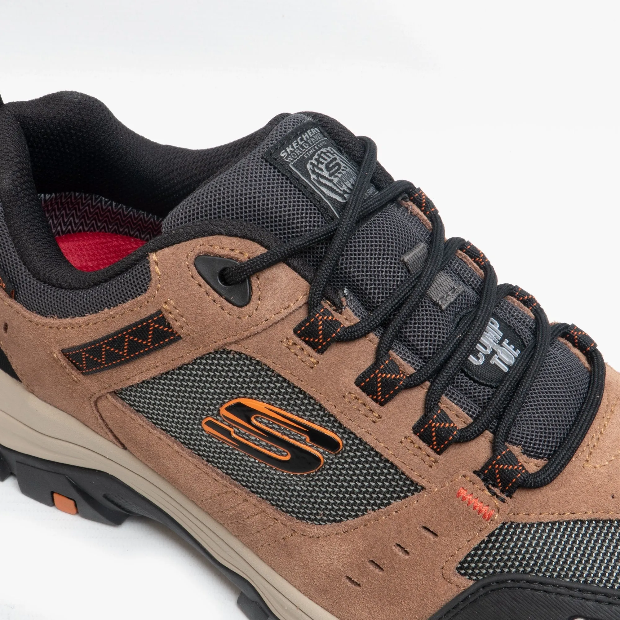 Skechers Work 77183EC/BRBK GREETAH Mens Suede Safety Trainers Brown/Black