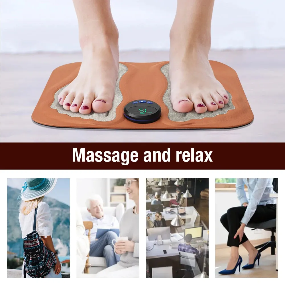Smart 3D Deep Muscle Stimulation & Pain Relief Low-Frequency Pulse Foot Massager