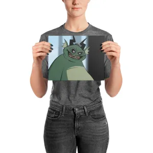 Smiley Green Demon Poster