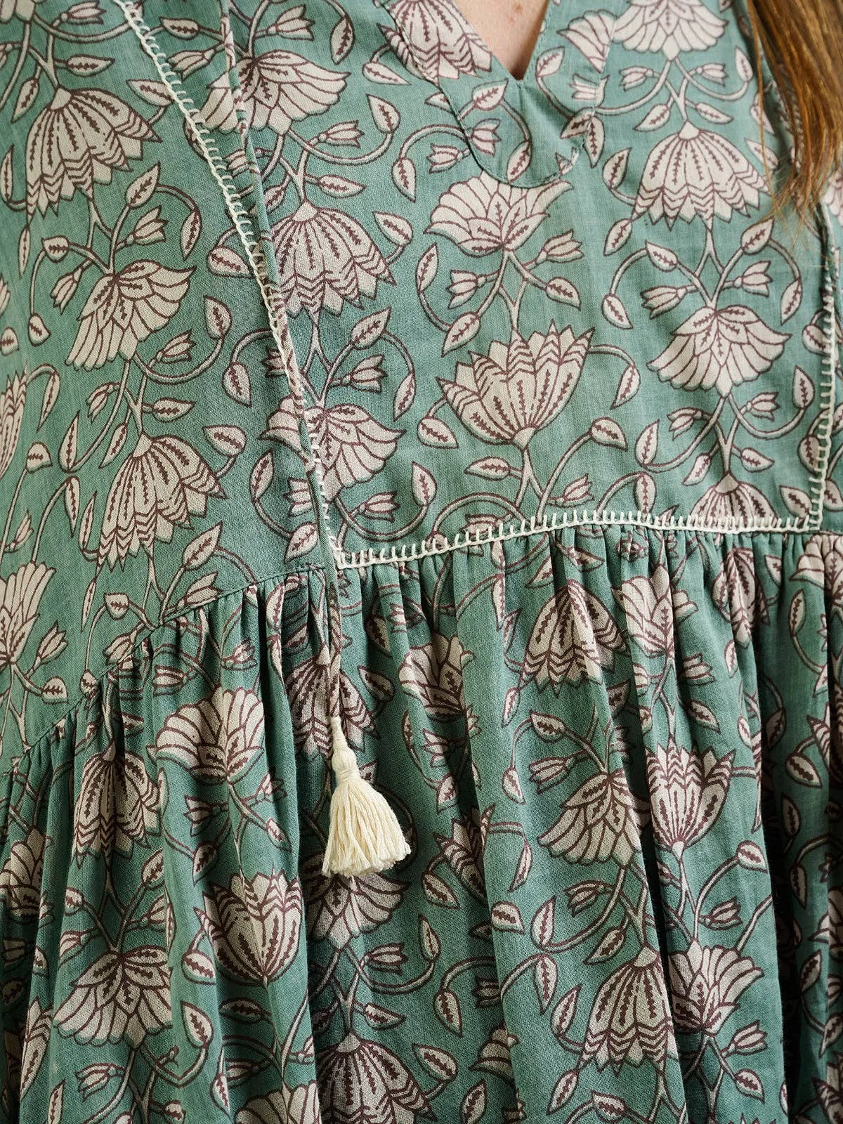 Sohla Teal Floral Dress