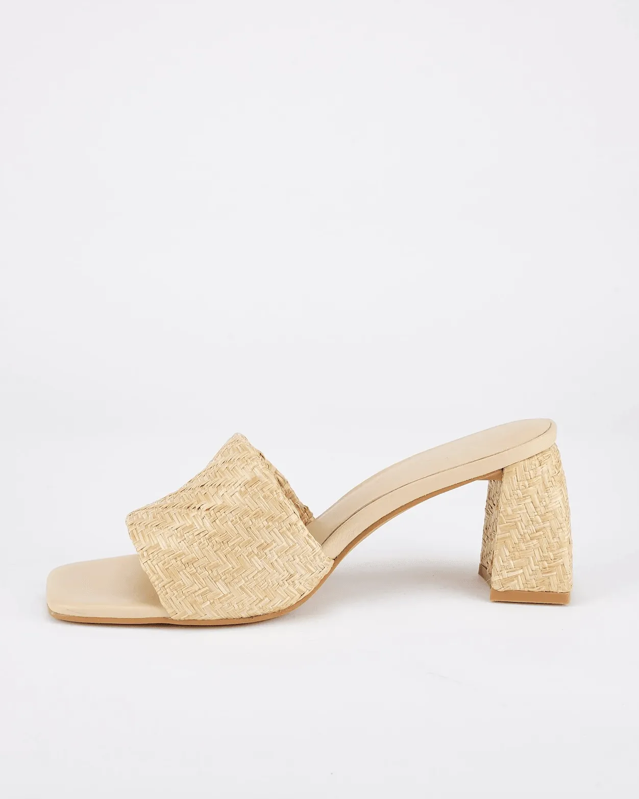 SOLSANA Lenny Mule - Natural Raffia