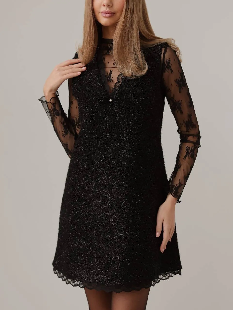 Sophisticated Black Lace Dress